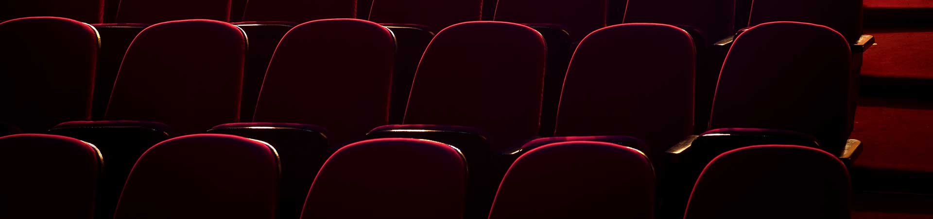 Red seats for an event