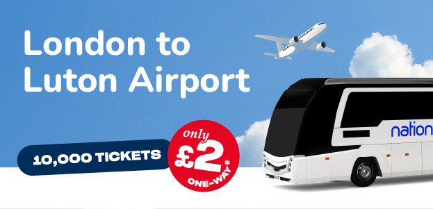 London to Luton Airport only £2*