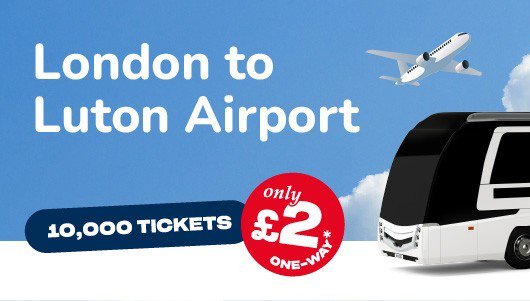 London to Luton Airport only £2*
